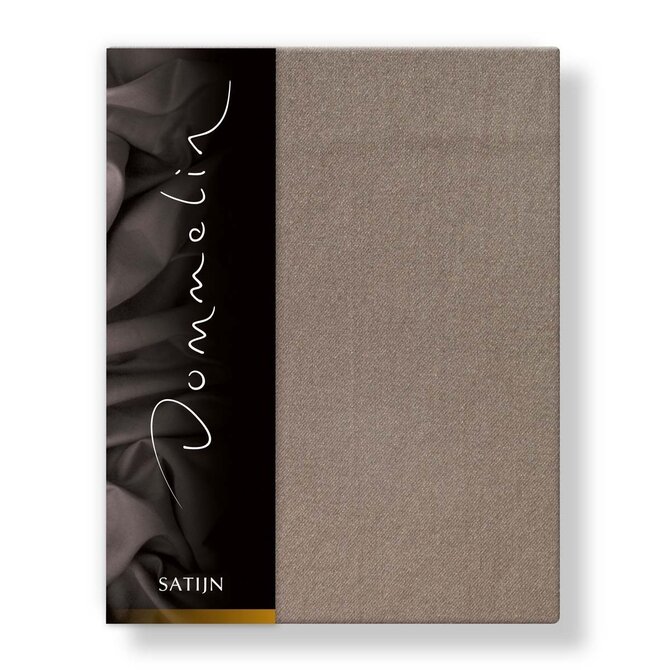 Drap-housse Dommelin Uni Satin 300TC 534 Muscade 180x220/30
