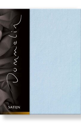 Drap-housse Dommelin Uni Satin 300TC 529 Bleu Clair 90x210/30