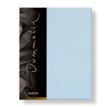 Drap-housse Uni Satiné 300TC 529 Bleu Clair 210x210/30