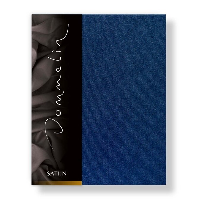Drap-housse Dommelin Uni Satin 300TC 524 Marine 80x210/30