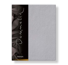 Drap-housse Dommelin Uni Satin 300TC 584 Gris Souris 120x220/30