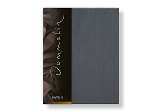 Drap-housse Uni Satin 300TC 555 Gris Éléphant 200x210/30