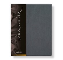 Drap-housse Dommelin Uni Satin 300TC 555 Gris Éléphant 200x220/30