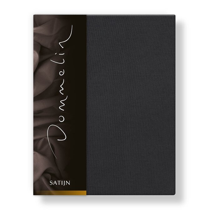 Drap-housse Dommelin Uni Satin 300TC 556 Charbon 140x210/30