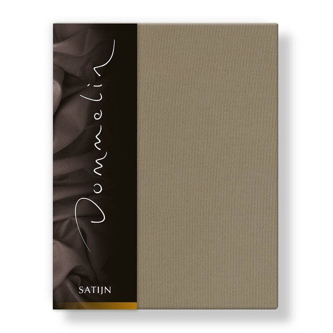 Drap-housse Uni Satin 300TC 512 Taupe 100x200/30
