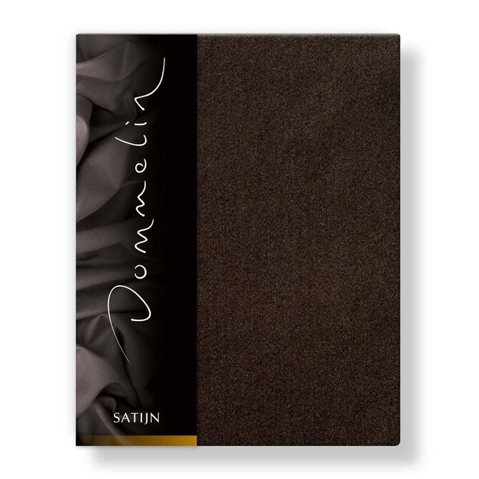 Drap-housse Uni Satin 300TC 575 Choco 120x200/30