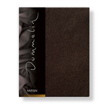 Drap-housse Uni Satin 300TC 575 Choco 140x200/30