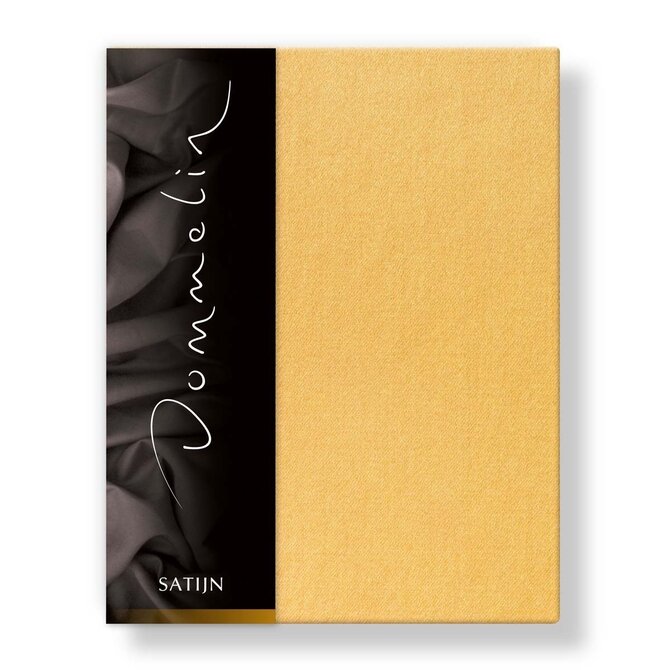 Drap-housse Uni Satin 300TC 546 Ocre Jaune 140x200/30