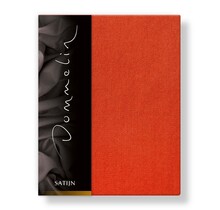 Drap-housse Uni Satin 300TC 577 Terracotta 200x200/30