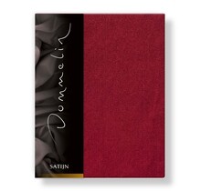 Drap-housse Dommelin Uni Satin 300TC 580 Rosso 100x200/30
