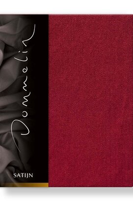 Dommelin Hoeslaken Uni Satijn 300TC 580 Rosso 120x200/30