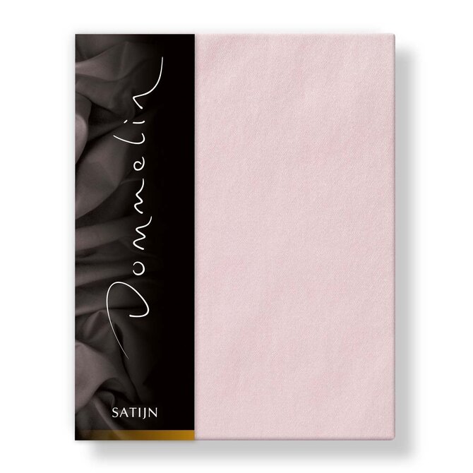 Drap-housse Dommelin Uni Satin 300TC 530 Rose clair 100x200/30