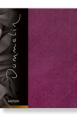 Drap-housse Dommelin Uni Satin 300TC 582 Aubergine 160x200/30