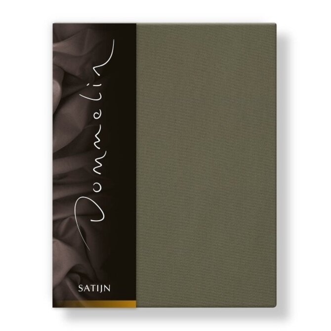 Drap-housse Uni Satin 300TC 589 Olive 200x200/30