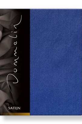 Drap-housse Uni Satin 300TC 576 Bleu Jean 90x210/30