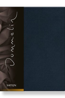 Drap-housse Uni Satin 300TC 540 Bleu Nuit 90x220/30
