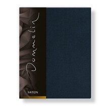 Drap-housse Uni Satin 300TC 540 Bleu Nuit 120x200/30