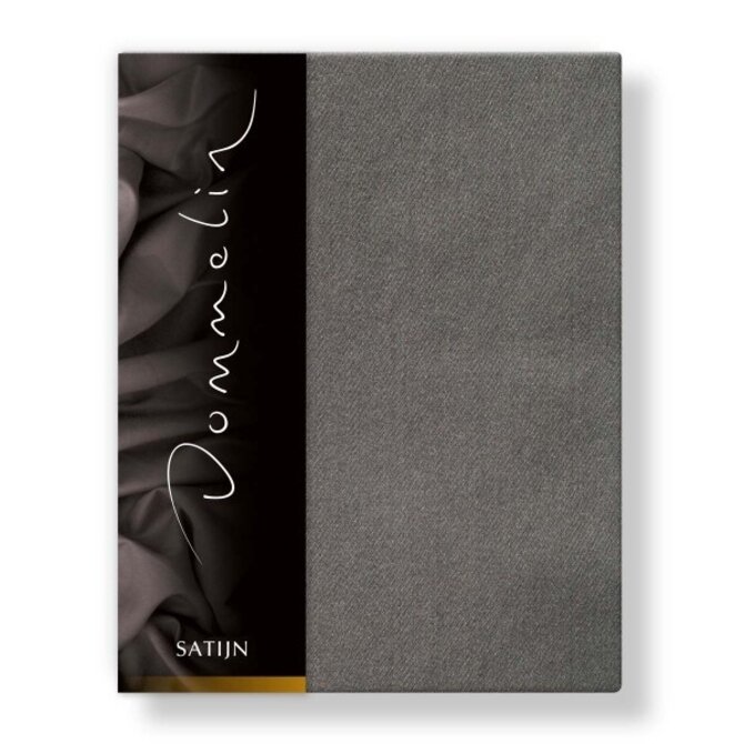 Drap-housse Dommelin Uni Satin 300TC 554 Gris Ardoise 100x200/30