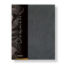 Drap-housse Uni Satin 300TC 585 Gris Foncé 100x200/30