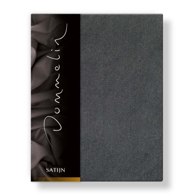 Drap-housse Uni Satin 300TC 585 Gris Foncé 100x200/30