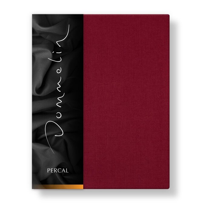 Drap-housse Dommelin Uni Percale 200TC 580 Rosso 160x200/30