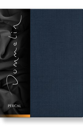 Drap-housse Dommelin Uni Percale 200TC 540 Bleu Nuit 80x200/30