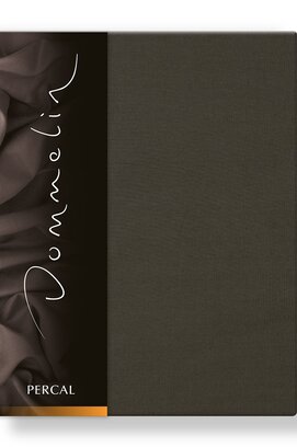 Drap-housse Dommelin Uni Percale 200TC 508 Argile 80x200/30