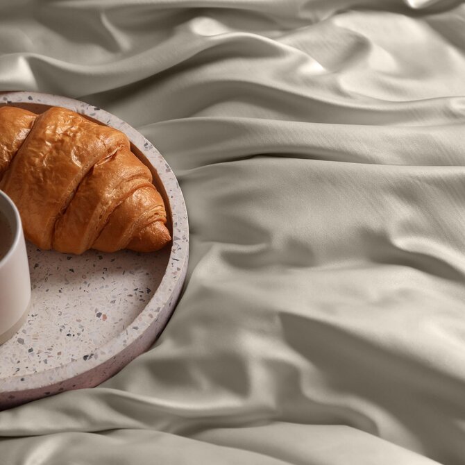 Dommelin Laken Uni Satijn 300TC 514 Kaki 160x270 cm