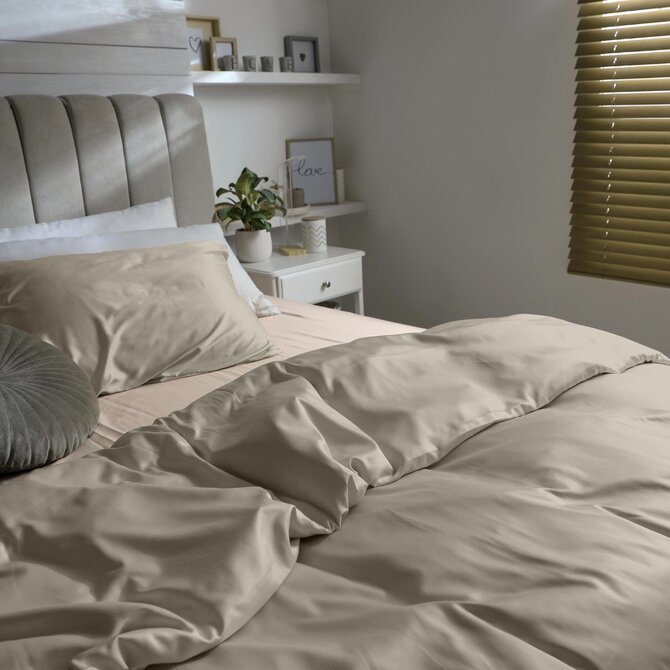 Dommelin Drap Uni Satin 300TC 514 Kaki 200x270 cm