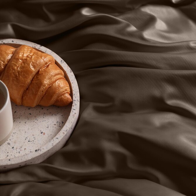 Dommelin Drap Uni Satin 300TC 557 Marron 270x300 cm