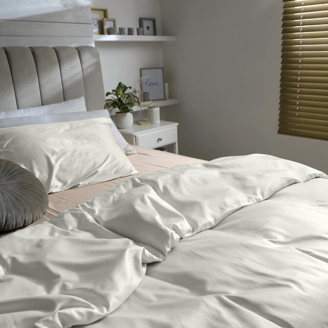 Dommelin Drap Uni Satin 300TC 528 Écru 240x270 cm