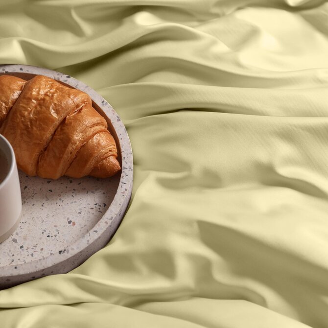 Dommelin Drap Uni Satin 300TC 532 Jaune Clair 160x270 cm