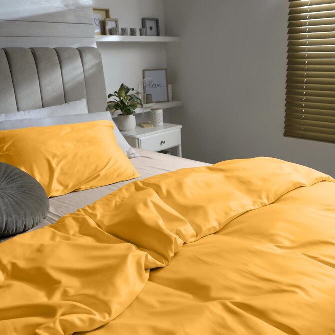 Dommelin Drap Uni Satin 300TC 546 Ocre Jaune 160x270 cm