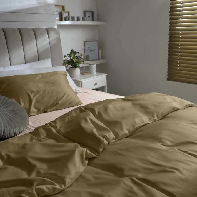 Dommelin Drap Uni Satin 300TC 507 Bronze 200x270 cm