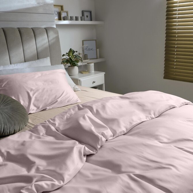 Dommelin Drap Uni Satin 300TC 530 Rose Clair 240x270 cm