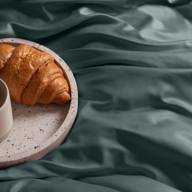 Dommelin Drap Uni Satin 300TC 536 Vert Antique 240x270 cm