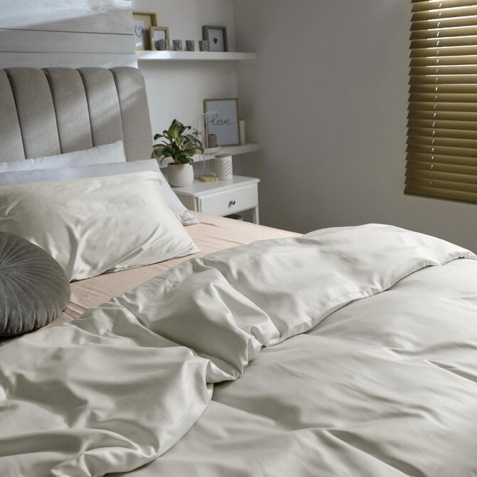 Dommelin Drap Uni Satin 300TC 526 Coquillage 270x300 cm