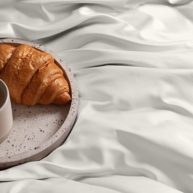 Dommelin Drap Uni Satin 300TC 526 Coquillage 270x300 cm