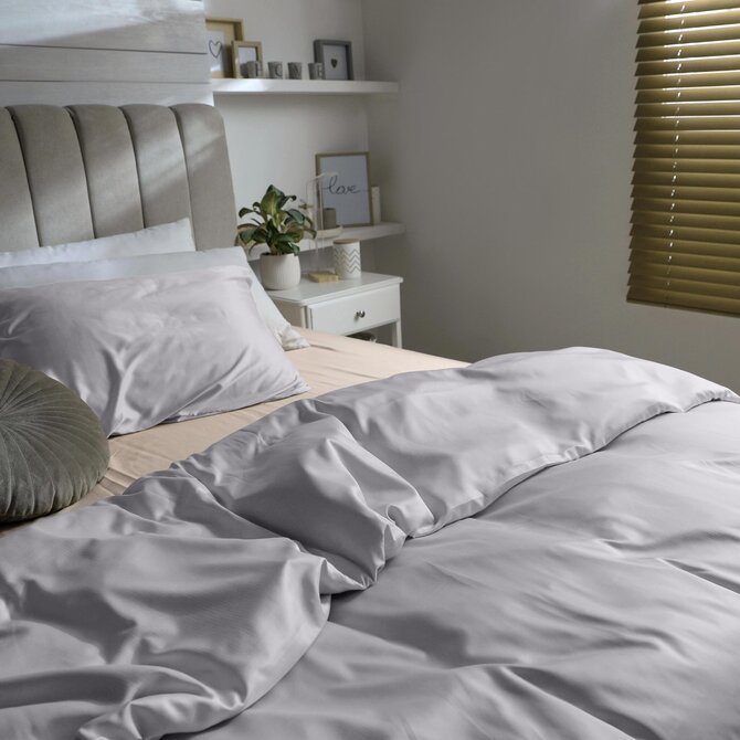 Dommelin Drap Uni Satin 300TC 584 Gris Souris 270x300 cm