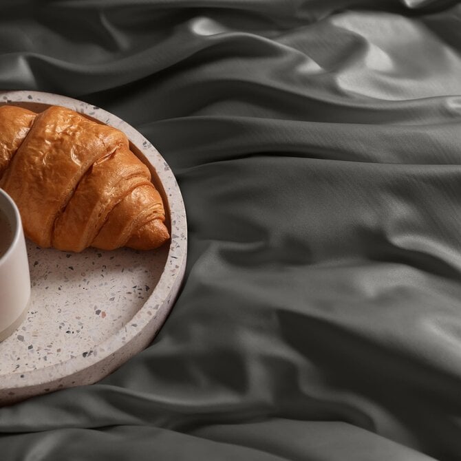 Dommelin Drap Uni Satin 300TC 554 Gris Ardoise 240x270 cm