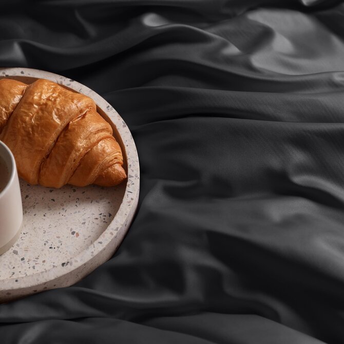 Dommelin Laken Uni Satijn 300TC 556 Steenkool 160x270 cm