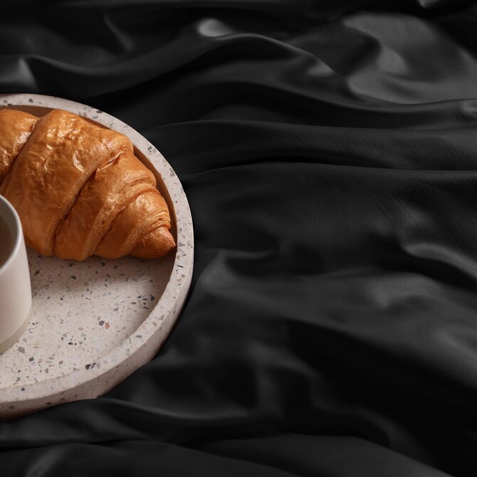 Dommelin Drap Uni Satin 300TC 533 Noir 240x270 cm