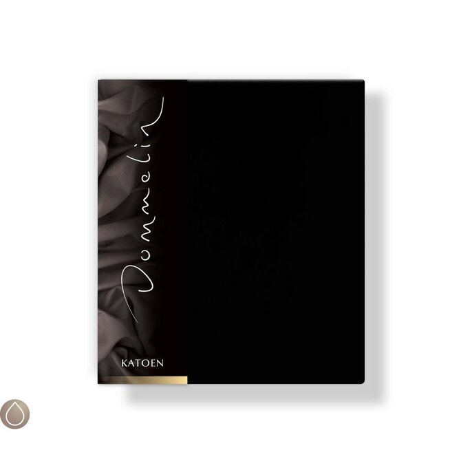 Taie d'oreiller Dommelin Uni Coton 133 Noir 60x70 cm