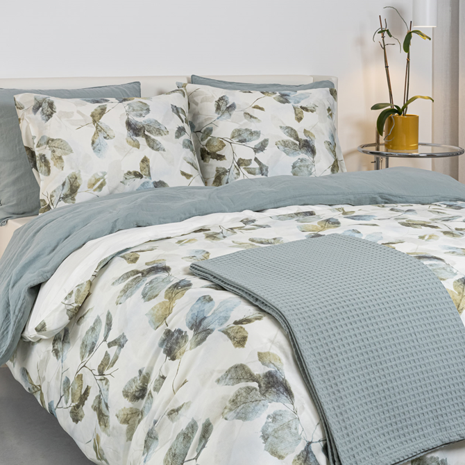 Housse de couette Dommelin Fall Satin 400TC Vert sapin 200x200/220