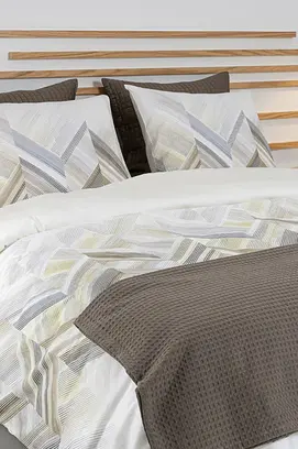 Housse de couette Dommelin Fiamma Satin 400TC Gris Éléphant 140x200/220