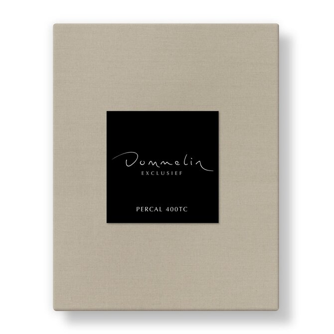 Drap-housse Dommelin Uni Percale 400TC 721 Sésame 210x220/30