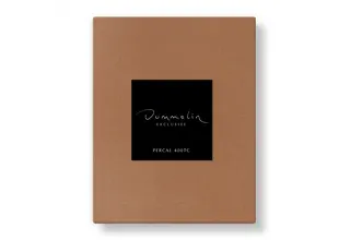 Drap-housse Dommelin Uni Percale 400tc 722 Cognac 200x220/30