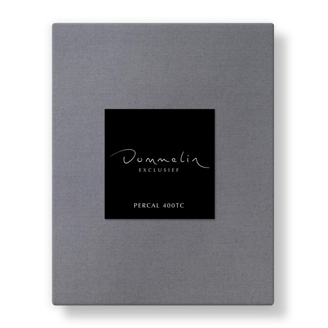 Dommelin Drap-housse Topper Uni Percale 400TC 750 Zinc 80x200/9