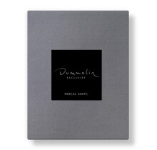 Dommelin Drap-housse Topper Uni Percale 400TC 750 Zinc 100x220/9