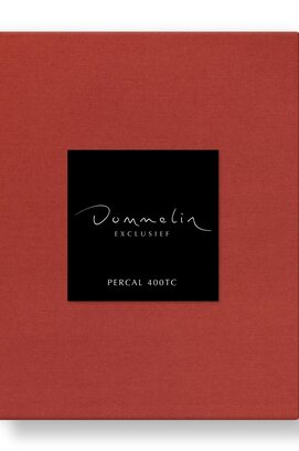 Dommelin Split Topper Drap-Housse Uni Percale 400TC 727 Corail 180x200/9 S90